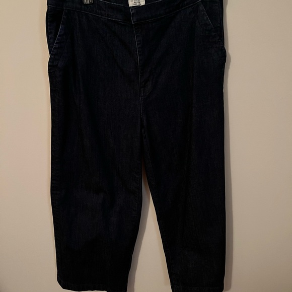 J. Crew Rayner Wide Leg Trouser Jean Size 31 Dark Denim - Picture 2 of 3